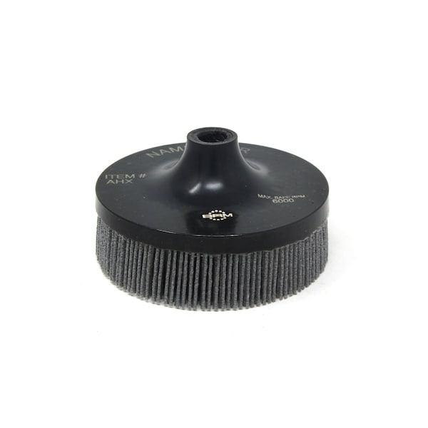 Nampower Brush AHX4180 Hex-Drive NAMPOWER, 4"Diameter, 1" Trim With .035/180 Grit Silicon Carbide Abrasive Nylon - AHX4180