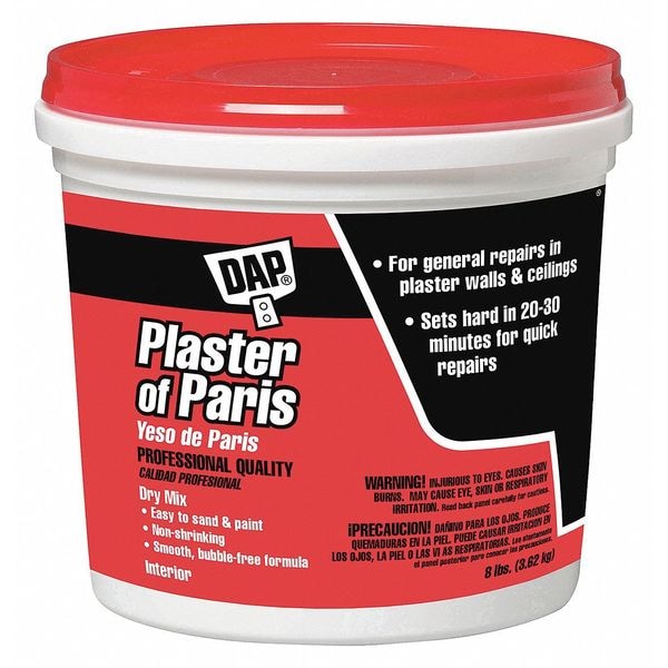 Dap Plaster of Paris, 8 lb, Bag, White, Plaster of Paris - 10310
