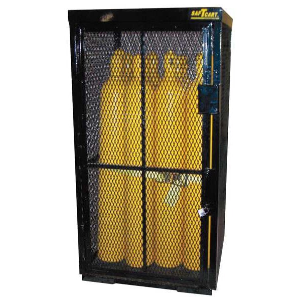 Saftcart Gas Cylinder Cabinet, 42X39, Capacity 16 - SECURITY CAGE