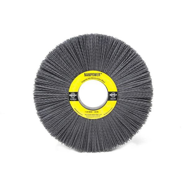 Nampower Brush CW8180SC NAMPOWER Abrasive Wheel Brush, 8" Diameter, 80SC, 2" Arbor Hole, 2.5" Trim Length - CW8180SC