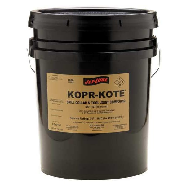 Jet-Lube Drill Collar and Tool Joint Compound, 1 gal, Pail, Metallic, Kopr-Kote - 10123