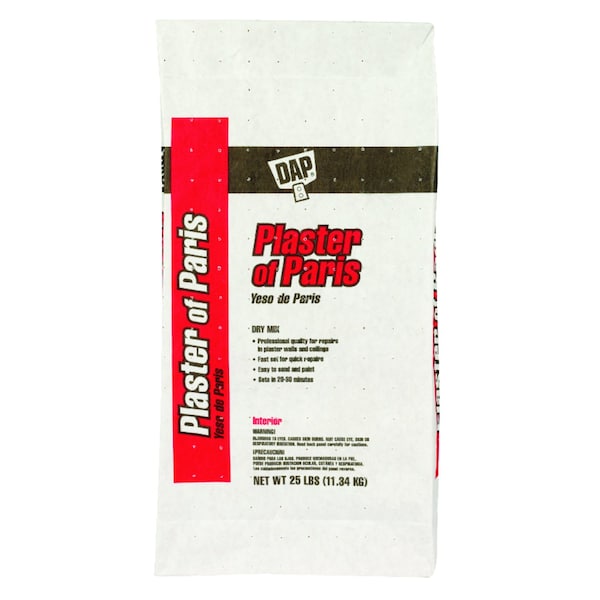 Dap Plaster of Paris, 25 lb, Bag, White - 10312