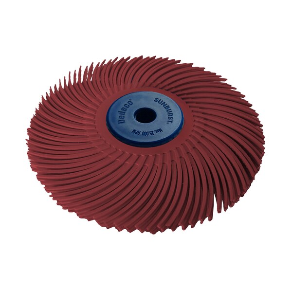 Dedeco SUNBURST 4" X 1/2" TC RED 220 GRIT (A/O) 1/UNIT - 2275