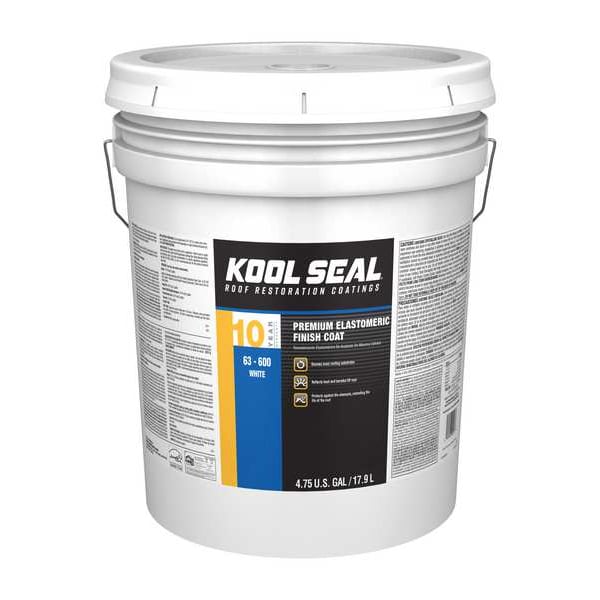 Kool Seal Elastomeric Roof Coating, 4.75 gal, Pail, White - KS0063600-20