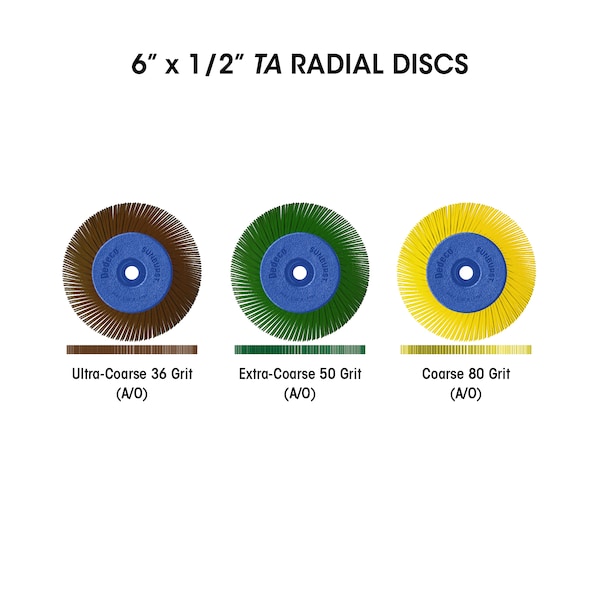 Dedeco SUNBURST 6'' X 1/2'' TA DARK GREEN 50 GRIT (A/O) 1/UNIT - 1891