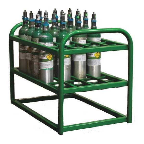 Saftcart M6 Medical Cart, 24 Cyl., 28"W x38"H, 51 lb. - MM6-24S