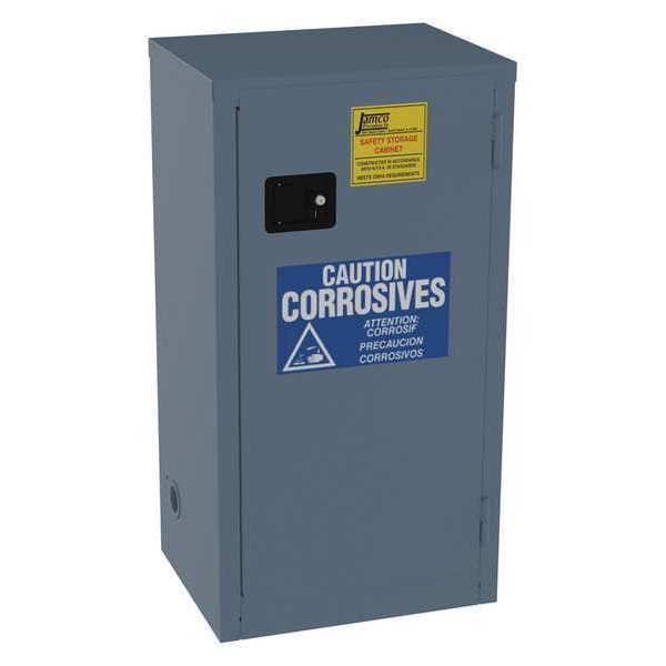 Jamco Corrosives Safety Cabinet, 18 gal, 2 Shelves, Steel, 23 in W x 44 in H x 18 in D, Blue - CL18BP