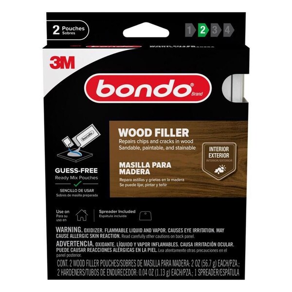 Bondo Golden Yellow Wood Filler 2 oz - WF-2PK-ES