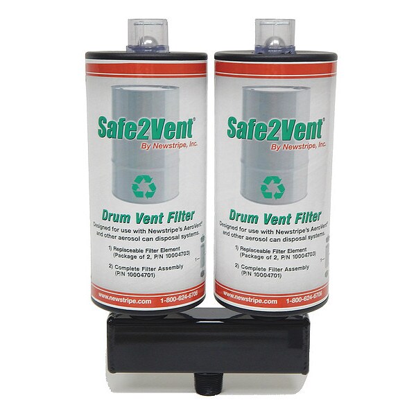 Newstripe Dual Carbon filter, w/ Check Ball - 10004722