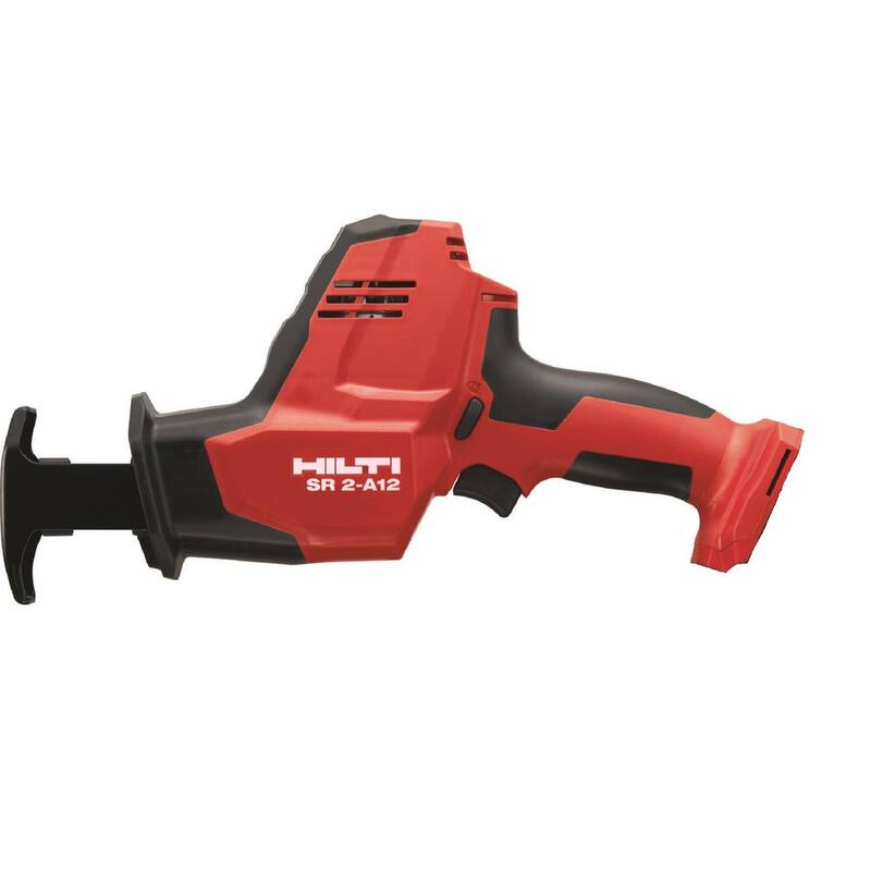 Kit de sierra reciproca inalámbrica y sin escobillas de 12 voltios Hilti SR 2-A12 con 2 baterías Li-Ion B12/4.0, cargador, clip para cinturón y bolsa - 3603987