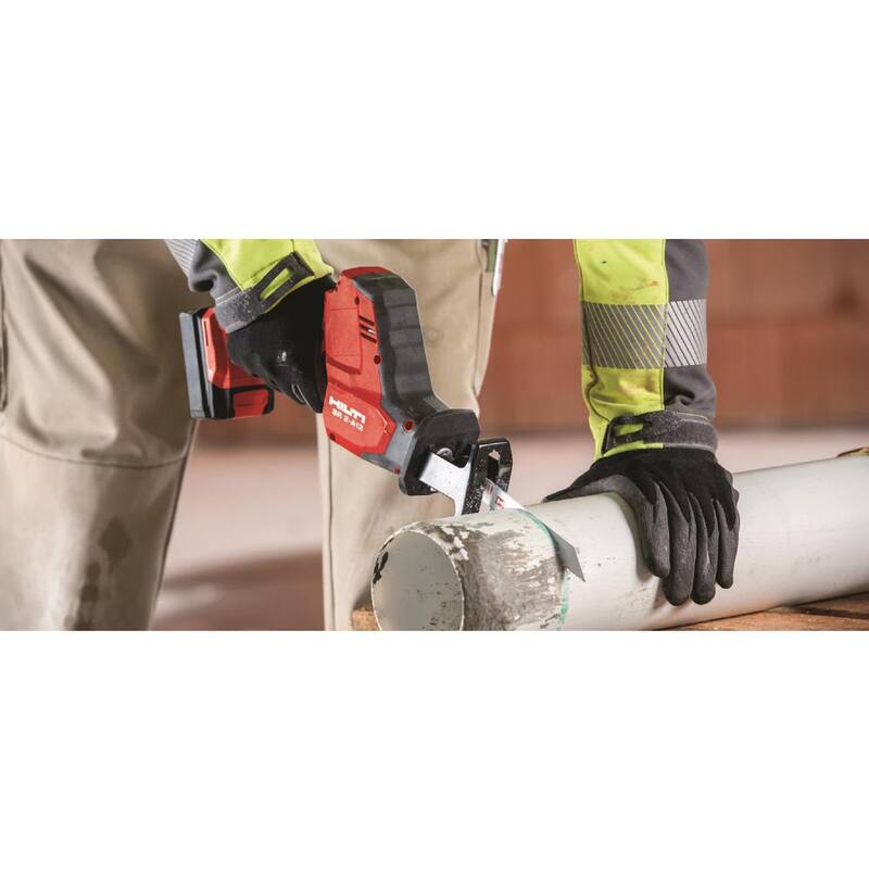 Kit de sierra reciproca inalámbrica y sin escobillas de 12 voltios Hilti SR 2-A12 con 2 baterías Li-Ion B12/4.0, cargador, clip para cinturón y bolsa - 3603987