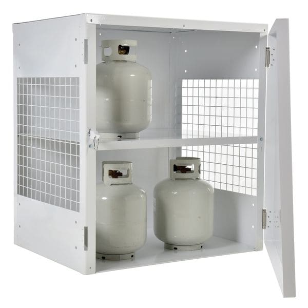 Vestil Gas Cylinder Cabinet, 40 in.W, Capacity 12 - CYL-EX-12-S