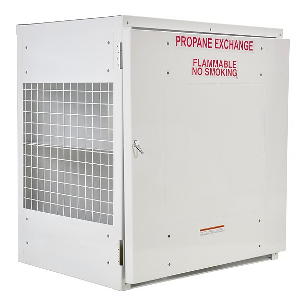 Vestil Gas Cylinder Cabinet, 40 in.W, Capacity 12 - CYL-EX-12-S