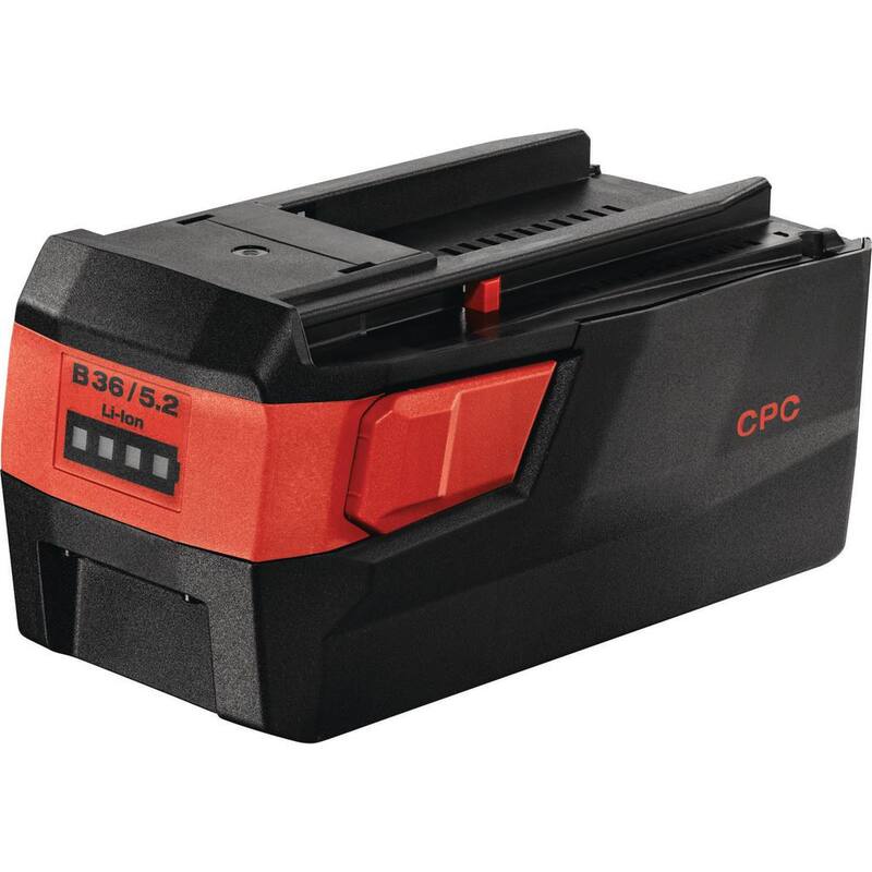 Sierra de sable inalámbrica Hilti de 36 voltios SR 30A de iones de litio con dos baterías de 36/5.2 Ah, cargador y estuche - 3487011