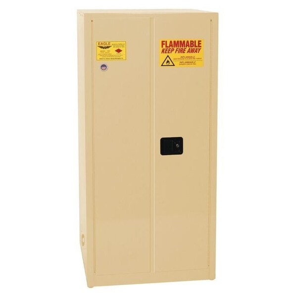 Eagle Mfg 60 gal, 2 Shelves, 18-Gauge Steel, 34 in W x 65 in H x Beige - 6010XBEI