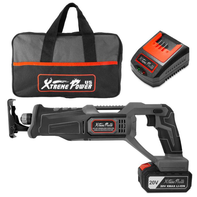 Si marca el producto: XtremepowerUS Sierra reciproca inalámbrica de 20 voltios con batería de ion de litio y cargador rápido en bolsa - 47513