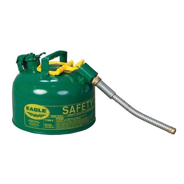 Eagle Mfg Safety Can, 24-Gauge Galvanized Steel, 2.5 gal, Green - U226SX5G