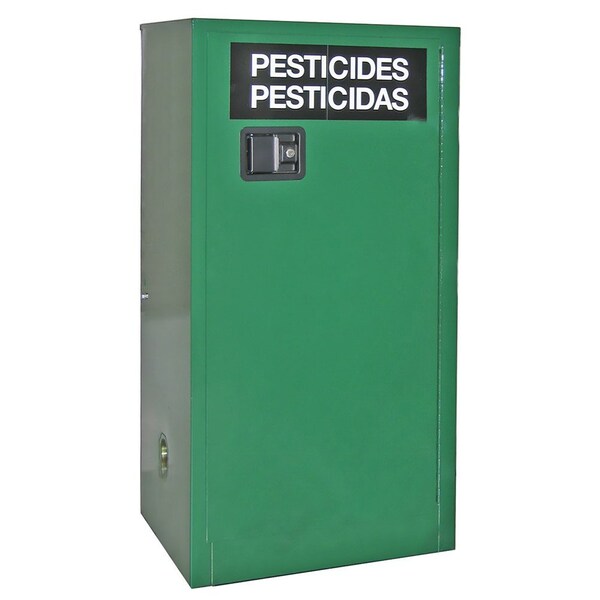 Securall 12 Gallon Pesticide Storage Cabinet, Self-Close, Self-Latch Safe-T-Door, AgGreen - AG305