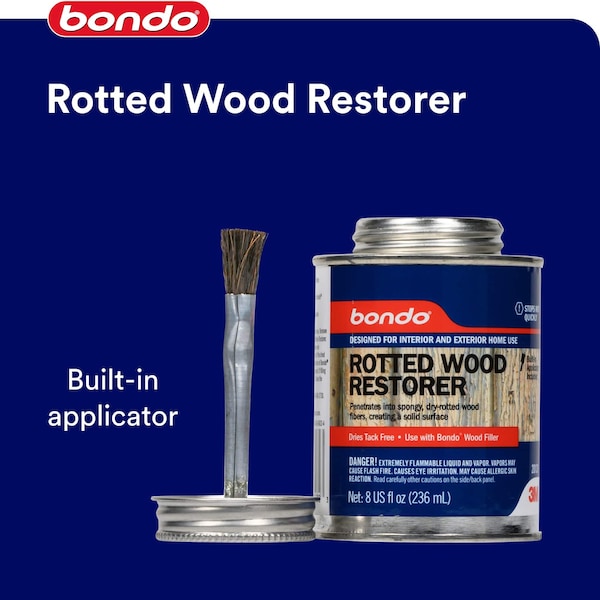 Bondo Rotted Wood Restorer, 8 oz, 6PK - 20131