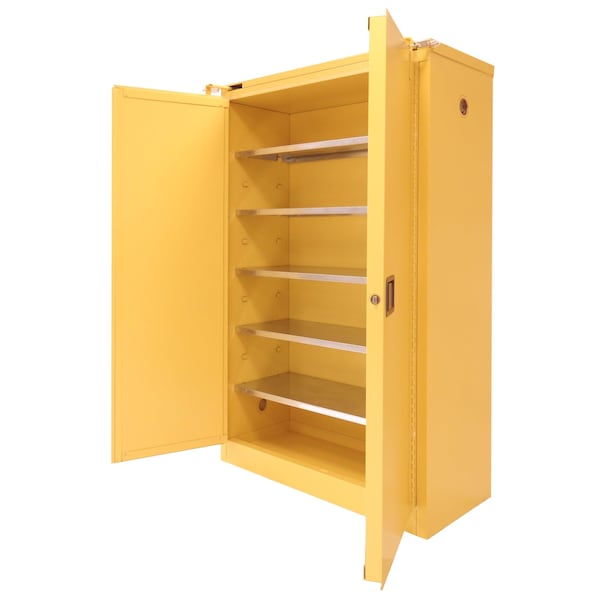 Securall 60 Gallon Paint Storage Cabinet, Self-Close, Self-Latch Safe-T-Door, Red - P360