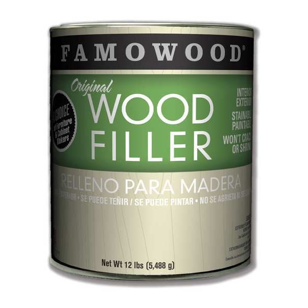 Famowood Wood Filler, Pail, Natural/Tupelo, Original Wood Filler - 36001126