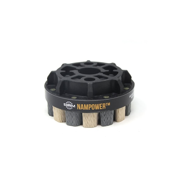 Nampower Brush NAMPOWER ADT10018320 Abrasive Disc Brush, Turbine Style, 100mm Diameter, 18mm Trim, 320 Grit - ADT10018320