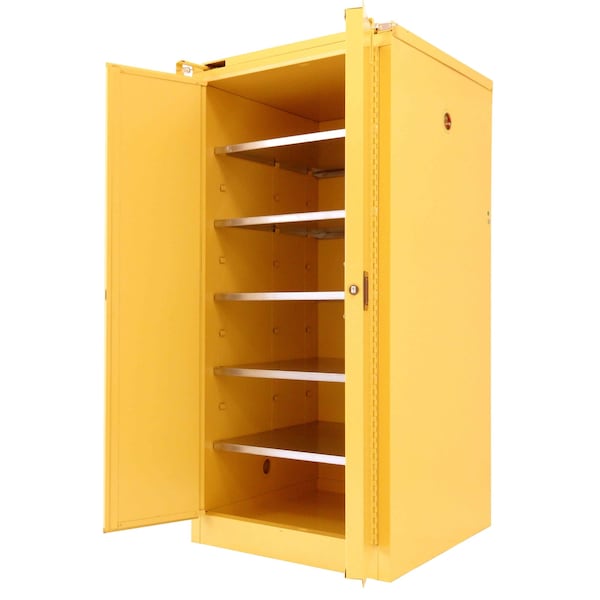 Securall 120 Gallon Paint Storage Cabinet, Self-Close, Self-Latch Safe-T-Door, Red - P3120