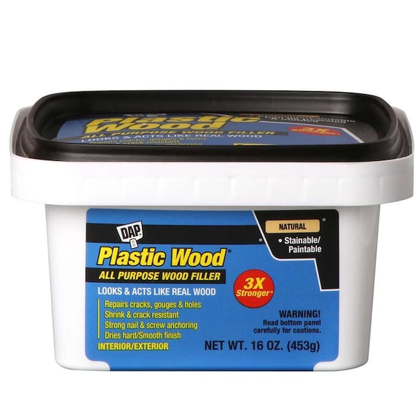 Plastic Wood 16 Oz Dap 00529 Natural Latex-Based All Purpose Wood Filler - 529