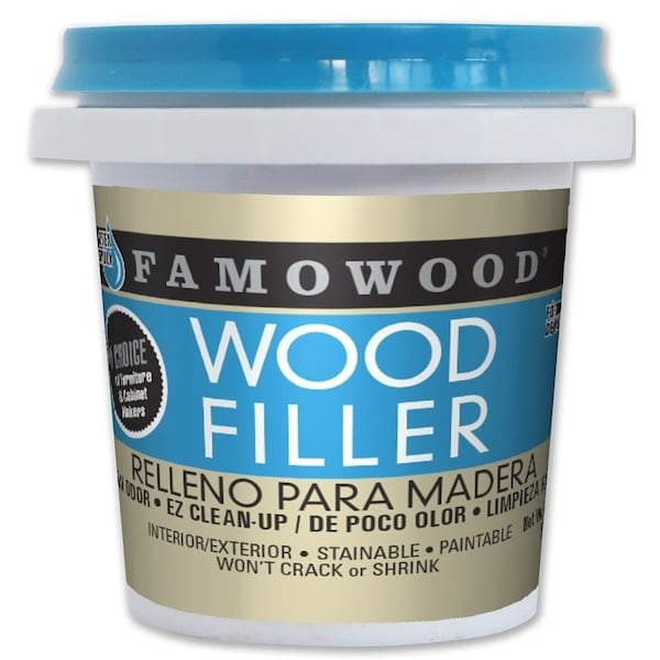 Famowood Wood Filler, Paste, White, 0.25 pt - 40042144
