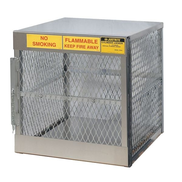Justrite Gas Cylinder Cabinet, 30X32, Capacity 4 - 23009