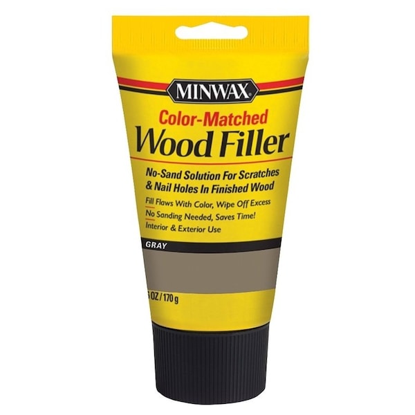 Minwax ColorMatched Series Wood Filler, Gray, 6 oz - 448550000