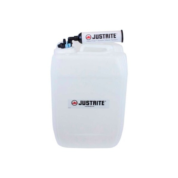 Justrite Justrite VaporTrap UN/DOT Carboy W/ Filter Kit, HDPE, 20-Liter, 8 Ports - 12847