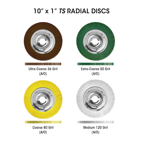 Dedeco SUNBURST 10" X 1" TS DARK GREEN 50 GRIT (A/O) 1/UNIT - 1393