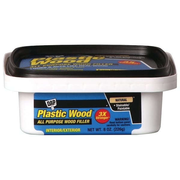 Dap Plastic Wood 0 Wood Filler, Paste, Musty, Natural, 8 oz - 8135