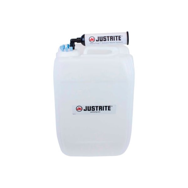 Justrite Justrite 12839 VaporTrap UN/DOT Carboy With Filter Kit, HDPE, 20-Liter, 6 Ports - 12839