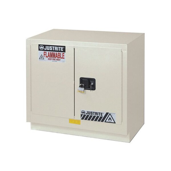 Justrite 23 gal, 1 Shelves, 18-Gauge Steel, 36 in W x 35.75 in H x 21.625 in D, Light Neutral - 8837272