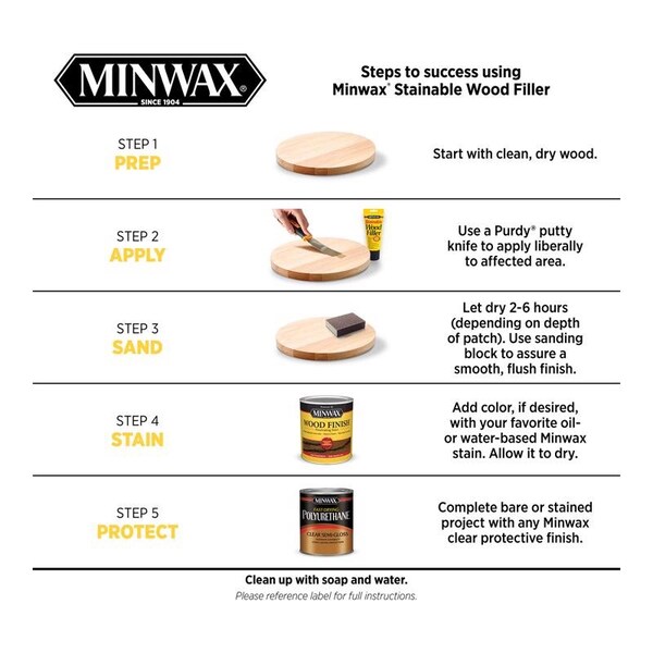 Minwax Minwax Stainable Natural Wood Filler 1 oz - 42851000