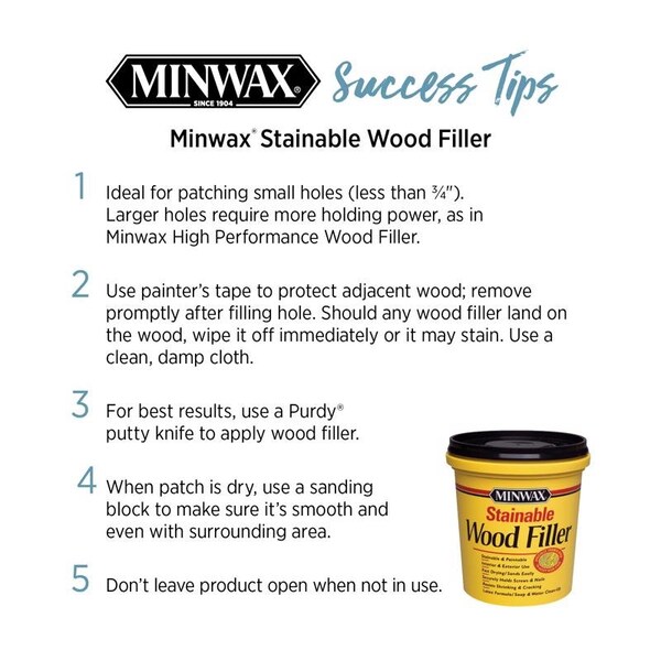 Minwax Minwax Stainable Natural Wood Filler 1 oz - 42851000