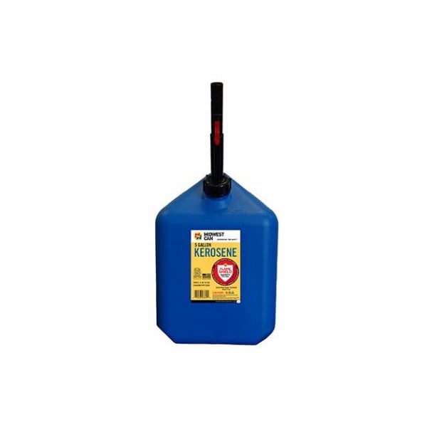Midwest Can Safety Can, High Density Polyethylene, 5 gal, Kerosene - 7610