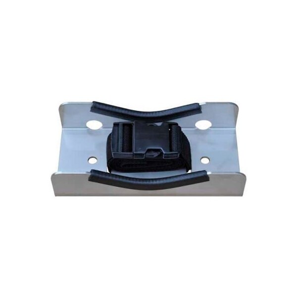 Justrite Stainless Steel Wall Bracket, 8"W x 2-1/4"D x 4-1/4"H, 1 Cylinder Capacity - 35252