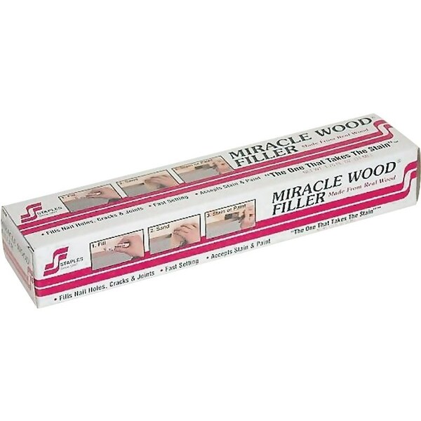 Staples Miracle Wood Wood Filler, Putty, Strong Solvent, Natural, 1.75 oz Tube - 942