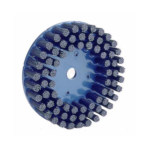 Nylox Disc Brush, Crimped Composite Back Rectangle Straight, 8 in Brush Dia, 7/8 in Center Hole, Silicon C - 85920