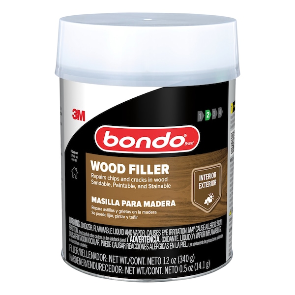 Bondo Wood Filler WF-QT-ES, 30 oz 850.49 g, 6PK - 7100315099