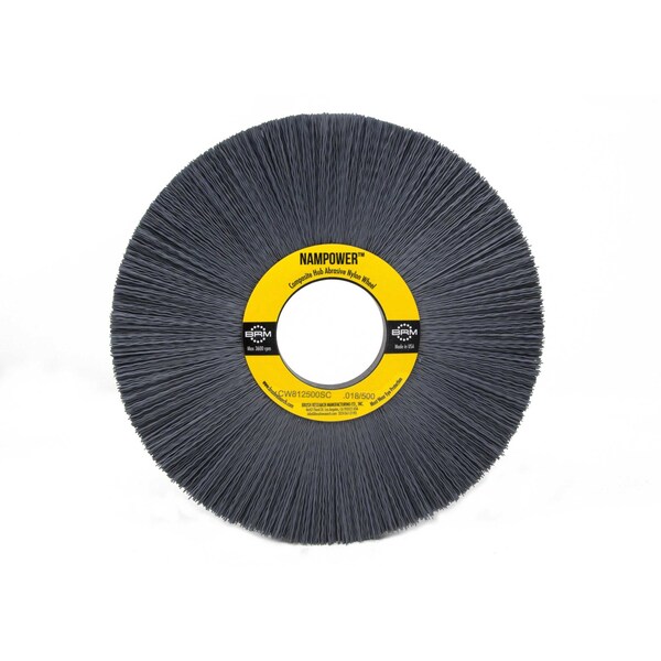 Nampower Brush CW812500SC NAMPOWER Abrasive Wheel Brush, 8" Diameter, 500SC, 2" Arbor Hole, 2.5" Trim Length - CW812500SC