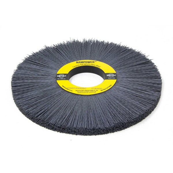 Nampower Brush CW812500SC NAMPOWER Abrasive Wheel Brush, 8" Diameter, 500SC, 2" Arbor Hole, 2.5" Trim Length - CW812500SC