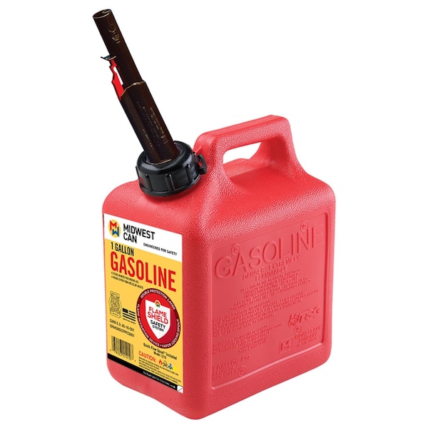 Midwest Can Midwest Can Quick Flow Spout Plastic Gas Can 1 gal - 1210