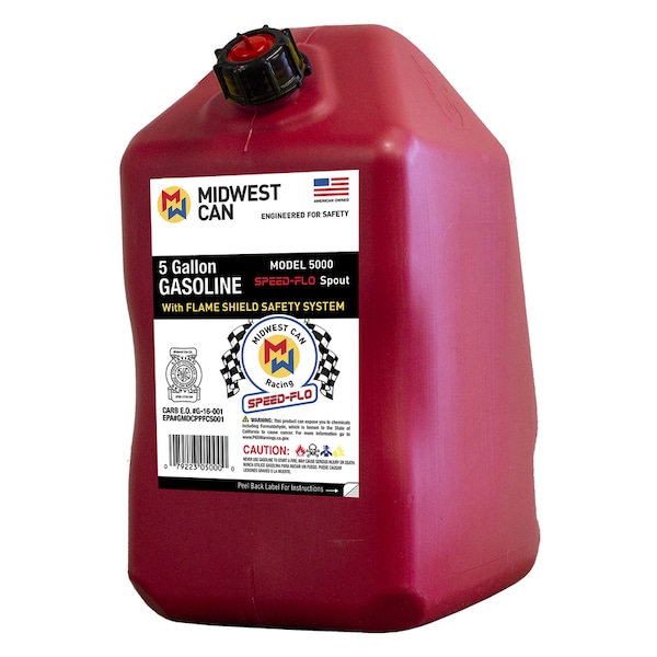 Midwest Can Midwest Can Speed-Flo Spout Plastic Gas Can 5 gal - 5010