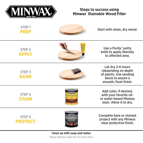 Minwax Minwax Stainable Natural Wood Filler 6 oz - 42852000