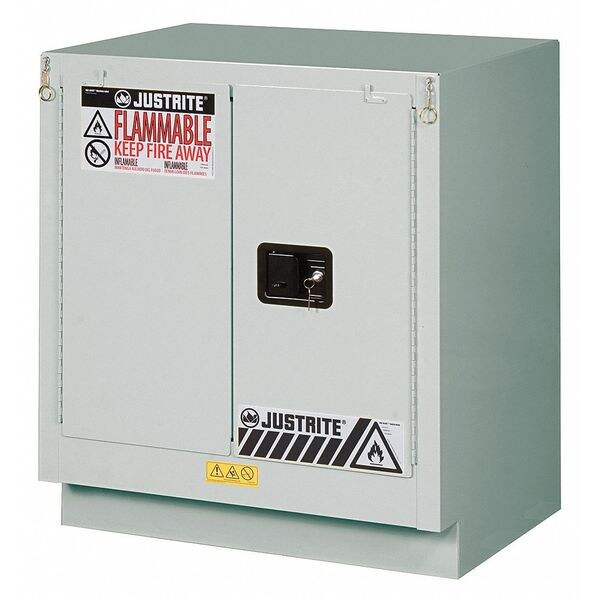 Justrite Flammable Liquid Safety Cabinet, 19 gal, 1 Shelves, Galvanized Steel, 30 in W x 35-3/4" H x - 883027
