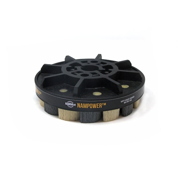 Nampower Brush NAMPOWER ADT15018320 Abrasive Disc Brush, Turbine Style, 150mm Diameter, 18mm Trim, 320 Grit - ADT15018320